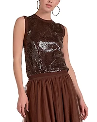 Elan Sequinned Tank Top