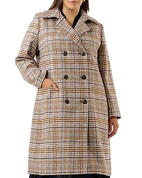 Estelle Plus Frostfall Plaid Coat