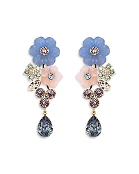 Jennifer Behr Palmina Gemstone & Crystal Flower Statement Earrings