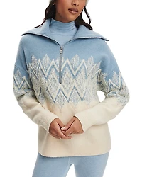Varley Hedda Fair Isle Half Zip Sweater