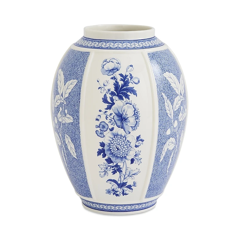 Spode Blue Italian British Flowers Vase, 10