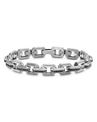 Men's Faceted Flat Link Bracelet