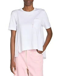 Marni High Low Patch Pocket Crewneck Tee