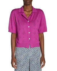 Marni Wool Silk Perforated Knit Shirt