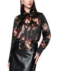 Marc Cain Turtleneck Blouse with Floral Print