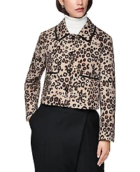 Marc Cain Short Scuba Jersey Leopard Print Jacket