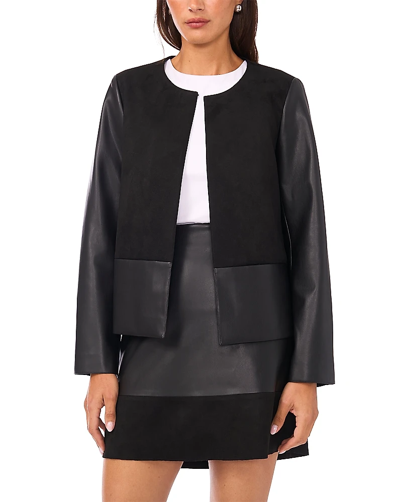 Vince Camuto Mixed Media Jacket