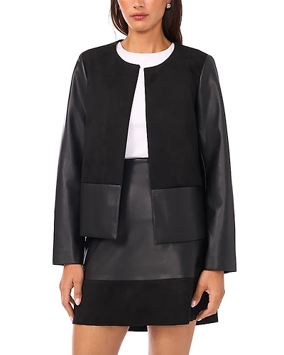 Vince Camuto Mixed Media Jacket