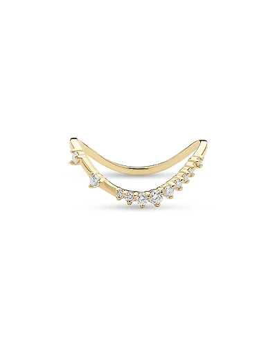 Lana Jewelry 14K Yellow Gold Diamond Curved Constellation Ring