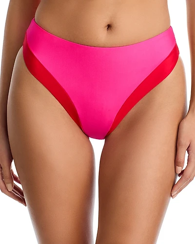 Aqua Color Blocked Bikini Bottom - Exclusive