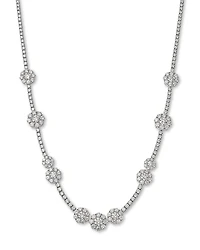 Bloomingdale's Fine Collection Diamond Flower Collar Necklace