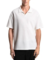 Emporio Armani Open Collar Wool Polo Shirt