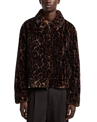 Emporio Armani Faux Fur Animal Print Jacket