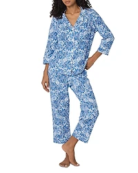 BedHead Pajamas Floral Crop Three Quarter Sleeve Pajama Set