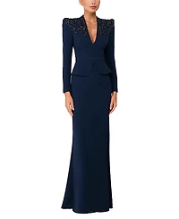 Jenny Packham Night flowering Sequin-embellished V-neck Maxi Dress