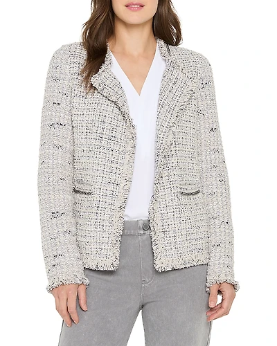 Nic+Zoe Chain Trim Fringe Jacket