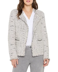 Nic+Zoe Chain Trim Fringe Jacket