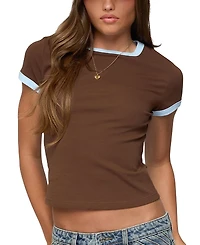 Edikted Zeke Contrast T Shirt