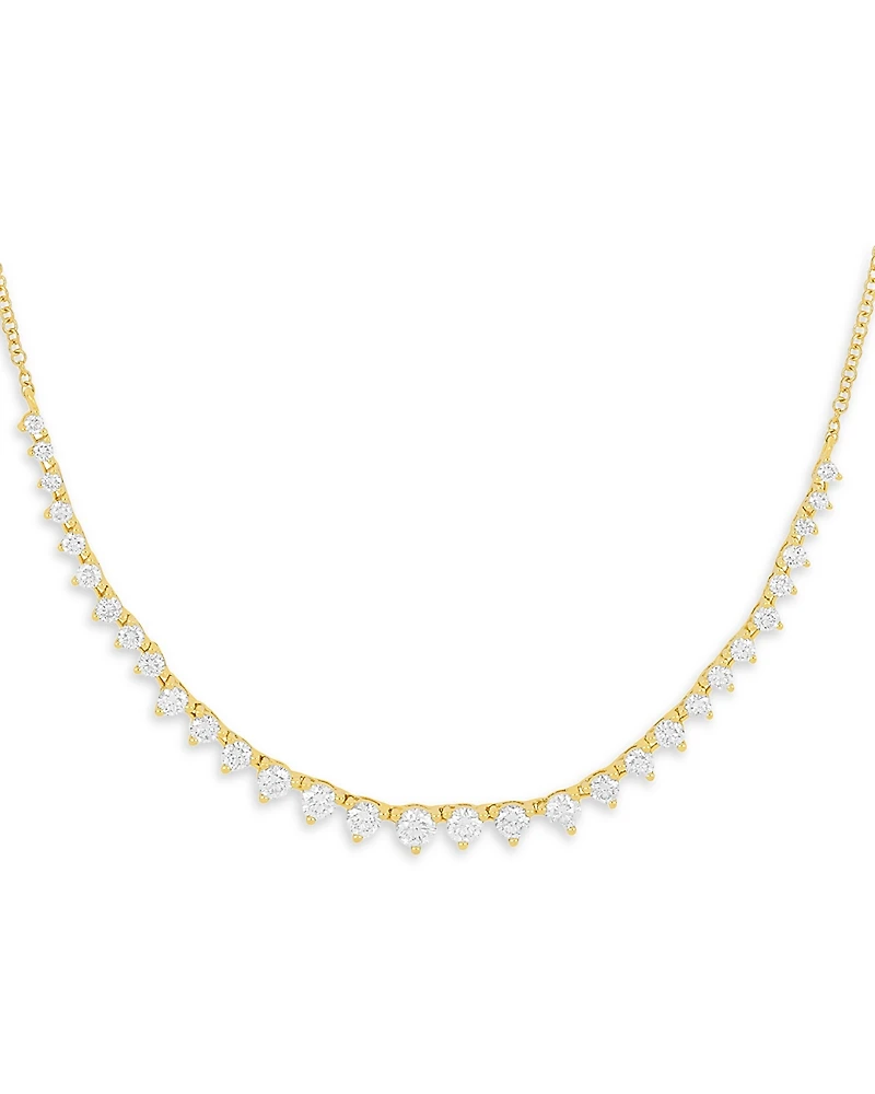 Ef Collection Diamond Graduated Choker Necklace