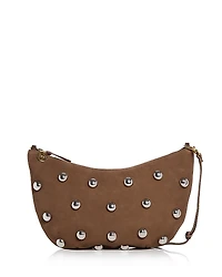 Clare V. Lune Studded Suede Shoulder Bag