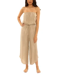 Becca by Rebecca Virtue Radiance Strapless Swim Cover-Up Jumpsuit