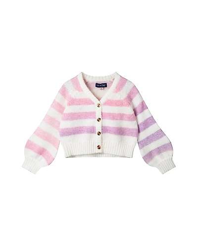 Andy & Evan Girls' Striped Cardigan - Little Kid, Big Kid