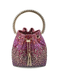 Jimmy Choo Bon Bon Crystal Degrade Top Handle Bucket Bag