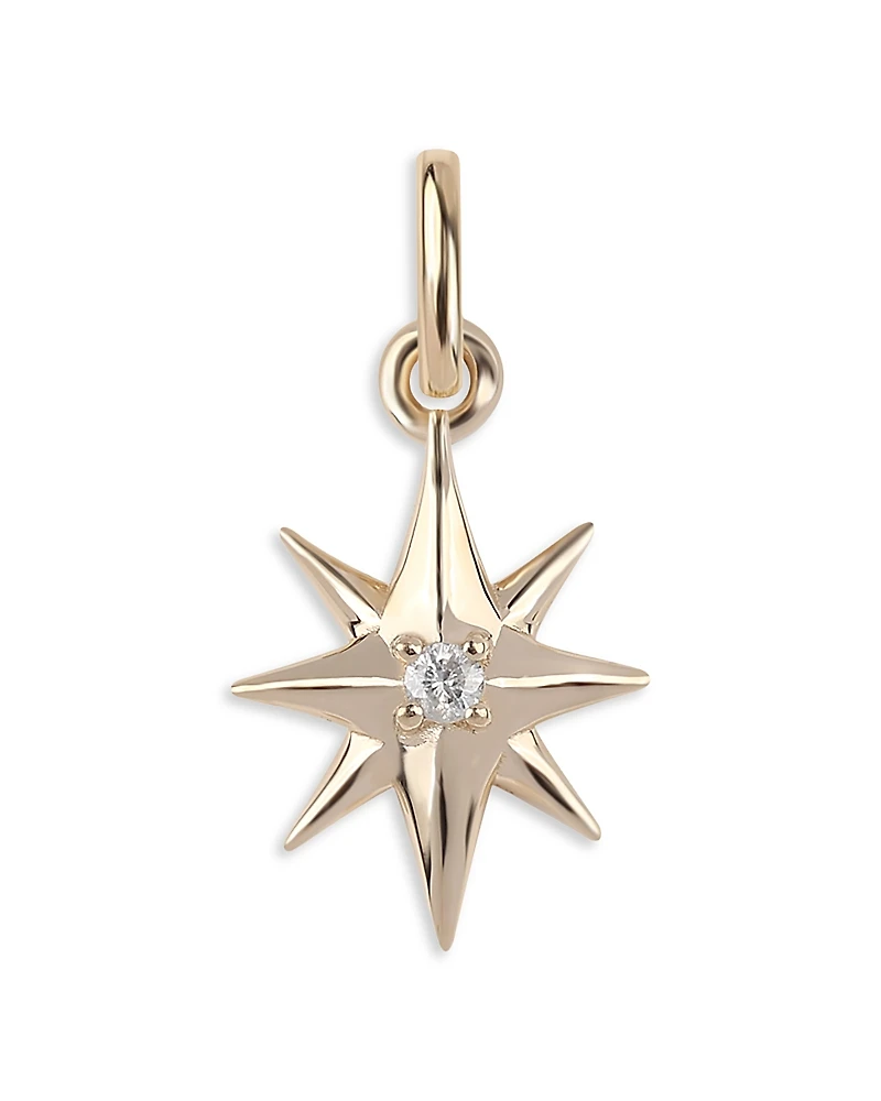 Moon & Meadow 14K Yellow Gold Diamond North Star Pendant Necklace, 20