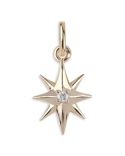 Moon & Meadow 14K Yellow Gold Diamond North Star Pendant Necklace, 20