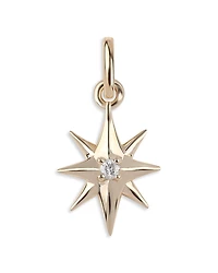 Moon & Meadow 14K Yellow Gold Diamond North Star Pendant Necklace, 20