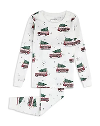 petit lem Unisex Festive Cars Print Pajama Set