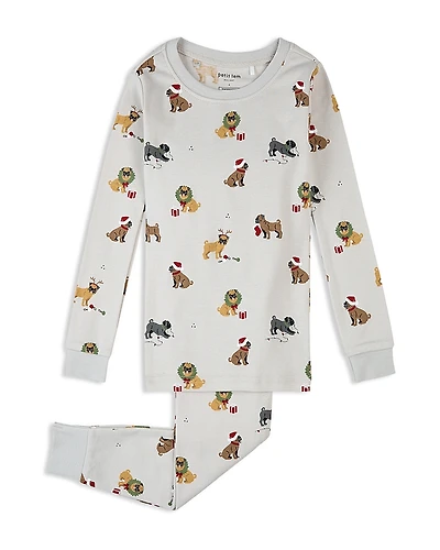 petit lem Boys' Holiday Pugs Print Pajama Set - Little Kid