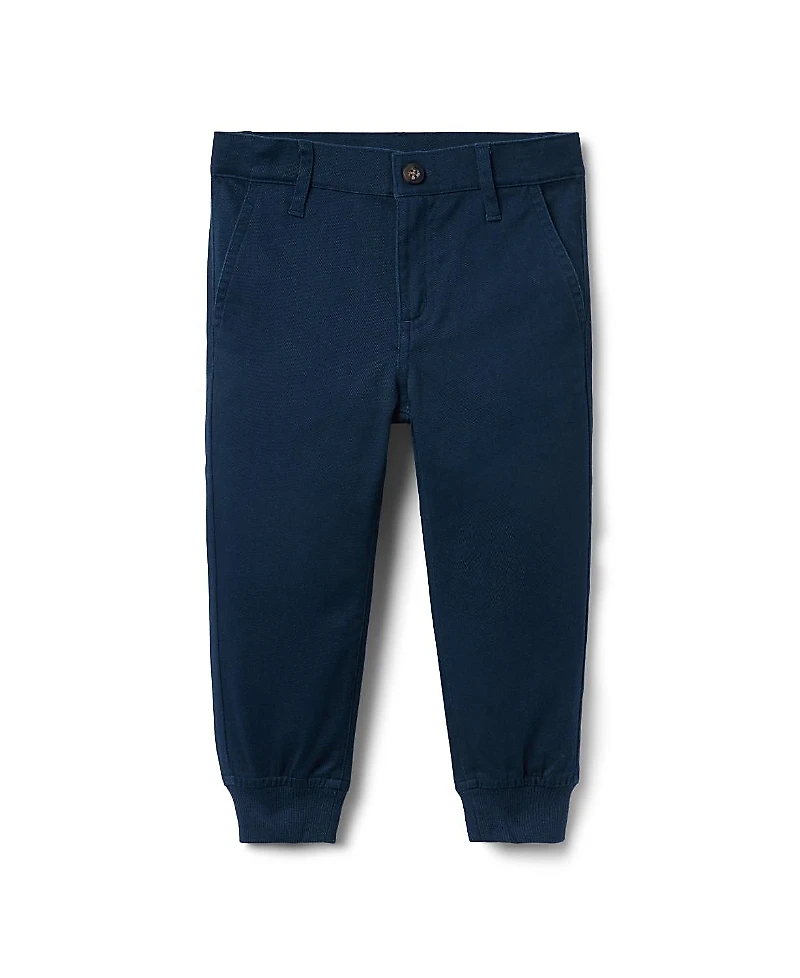 Janie and Jack Boys' The Button Twill Jogger - Little Kid