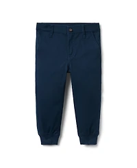 Janie and Jack Boys' The Button Twill Jogger - Little Kid