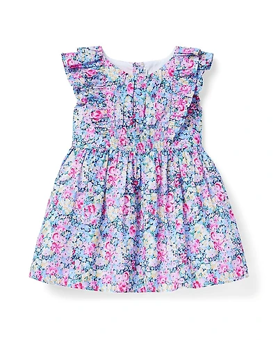 Janie and Jack Girls' Floral Ruffle Dress - Little Kid, Big Kid