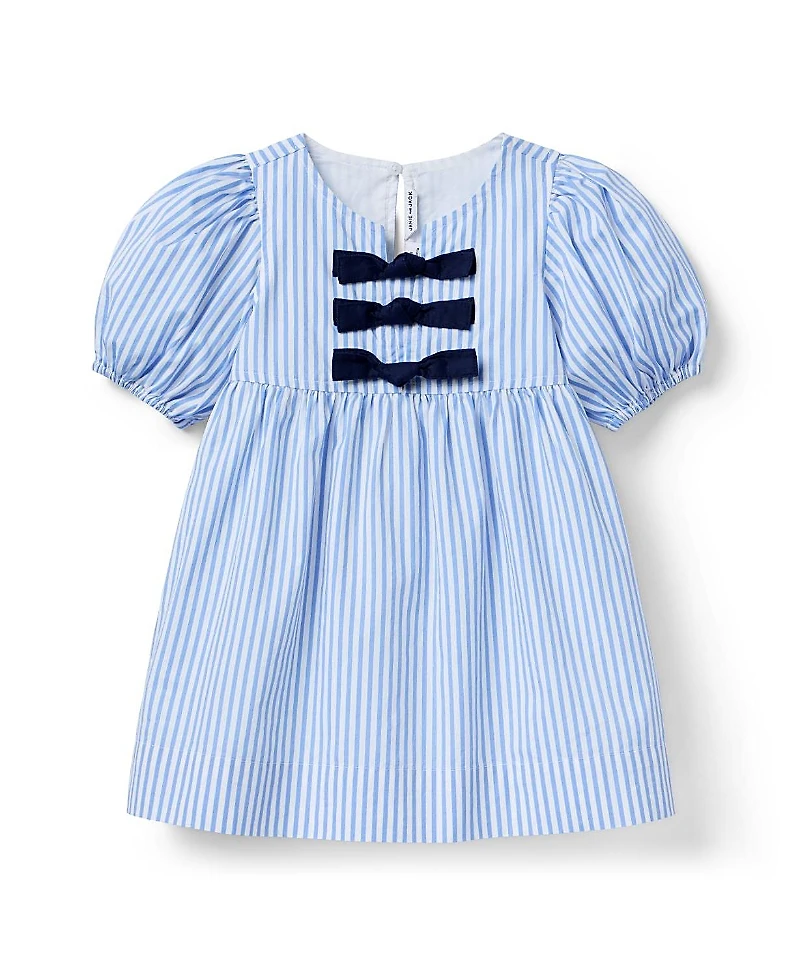 Janie and Jack Girls' Striped Bow Dress - Baby, Little Kid, Big Kid