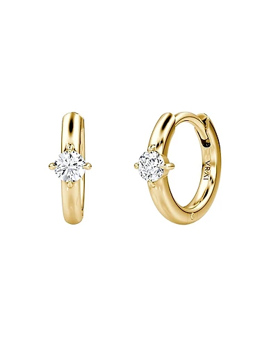 Vrai Solitaire Huggie Hoop