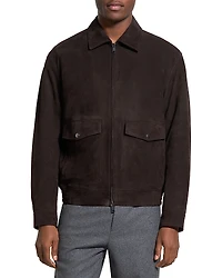 Theory Aviator Relaxed Fit Suede Jacket