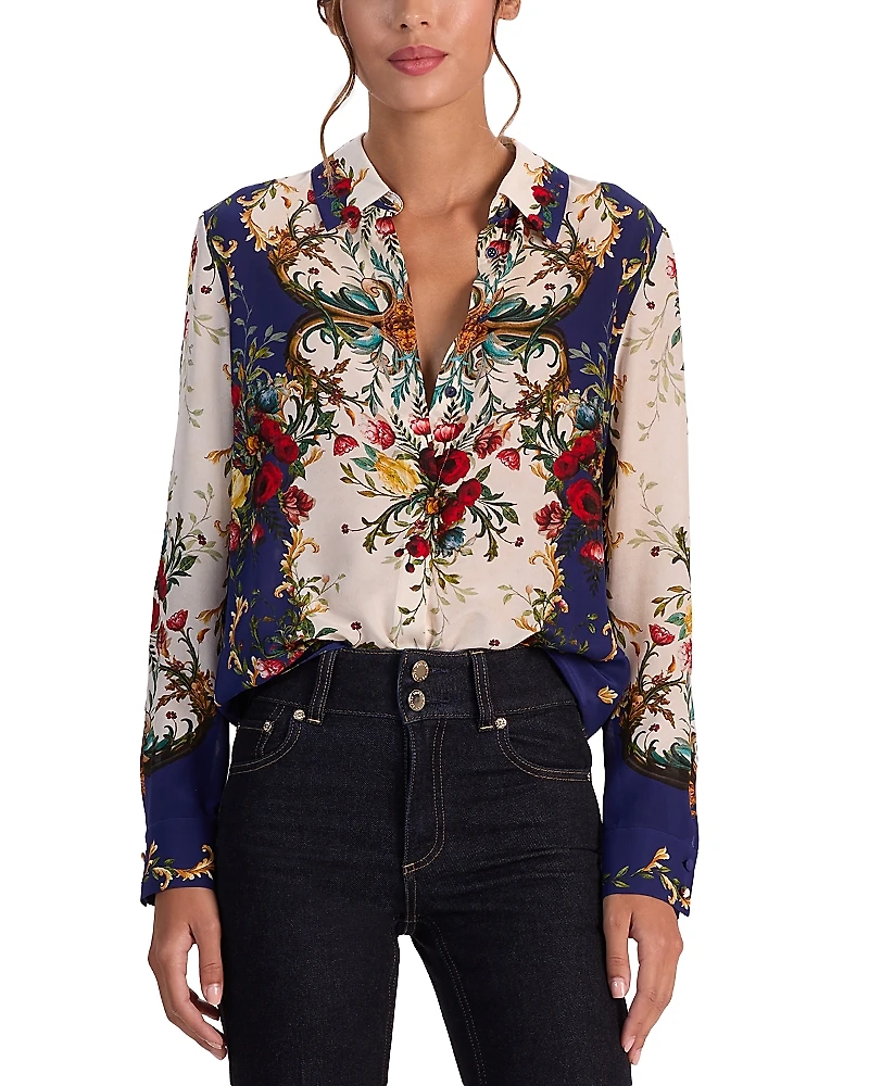 Alice and Olivia Willa Silk Blouse