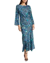 Donna Morgan Printed Long Sleeve Dress