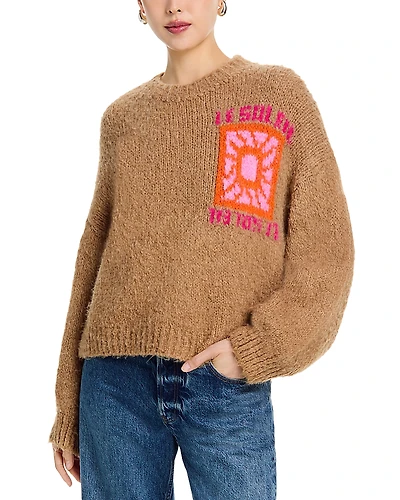 Vintage Havana Jacquard Crewneck Sweater