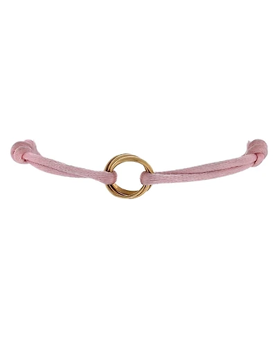Pre-Owned Cartier Trinity On Cord Bracelet Silk Cord with 18K Gold