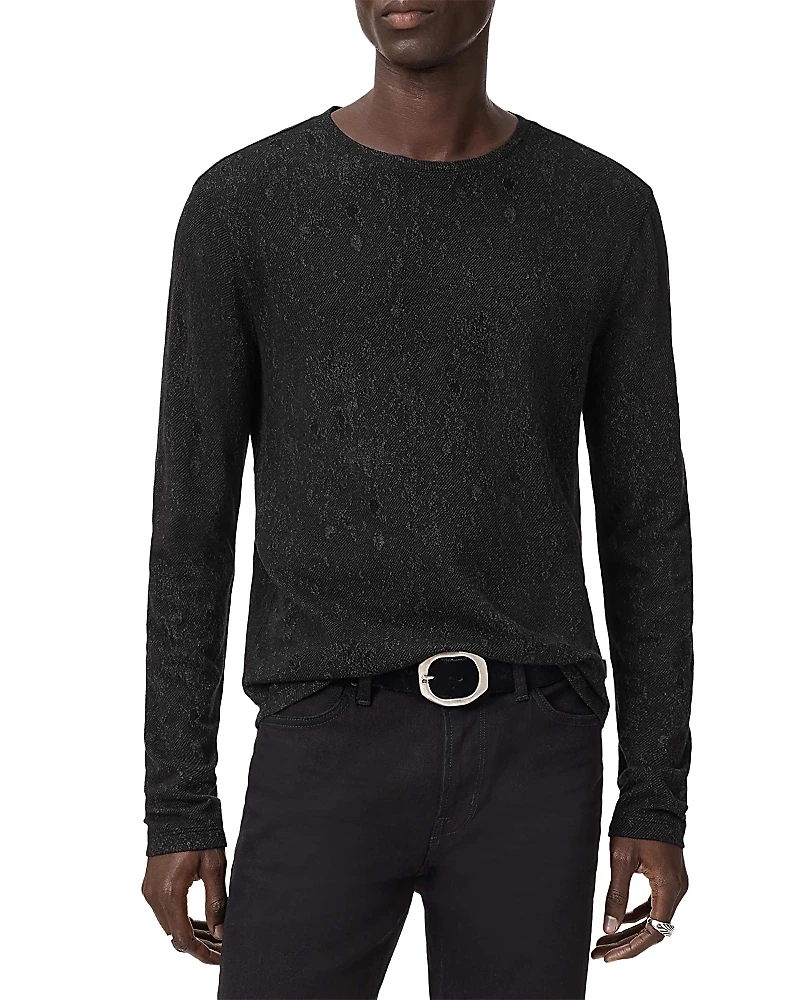 John Varvatos Vera Jacquard Textured Crewneck Sweater