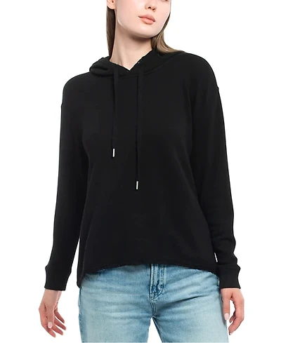 Wilt Clothing Vented Back High-low Lace Hem Hoodie
