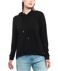 Wilt Clothing Vented Back High-low Lace Hem Hoodie