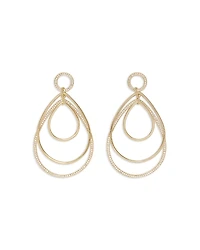 Ramy Brook Rena Pave Pear Shape Layered Drop Earrings