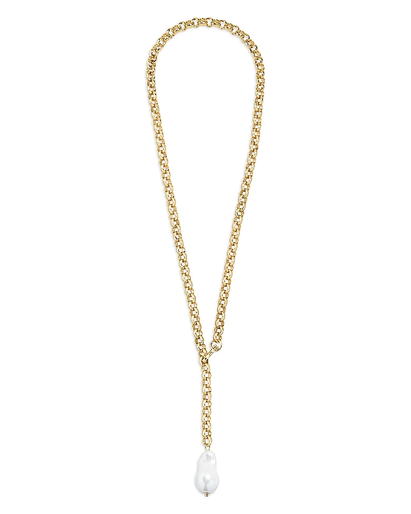 Baublebar Teagan Imitation Pearl Lariat Necklace, 24