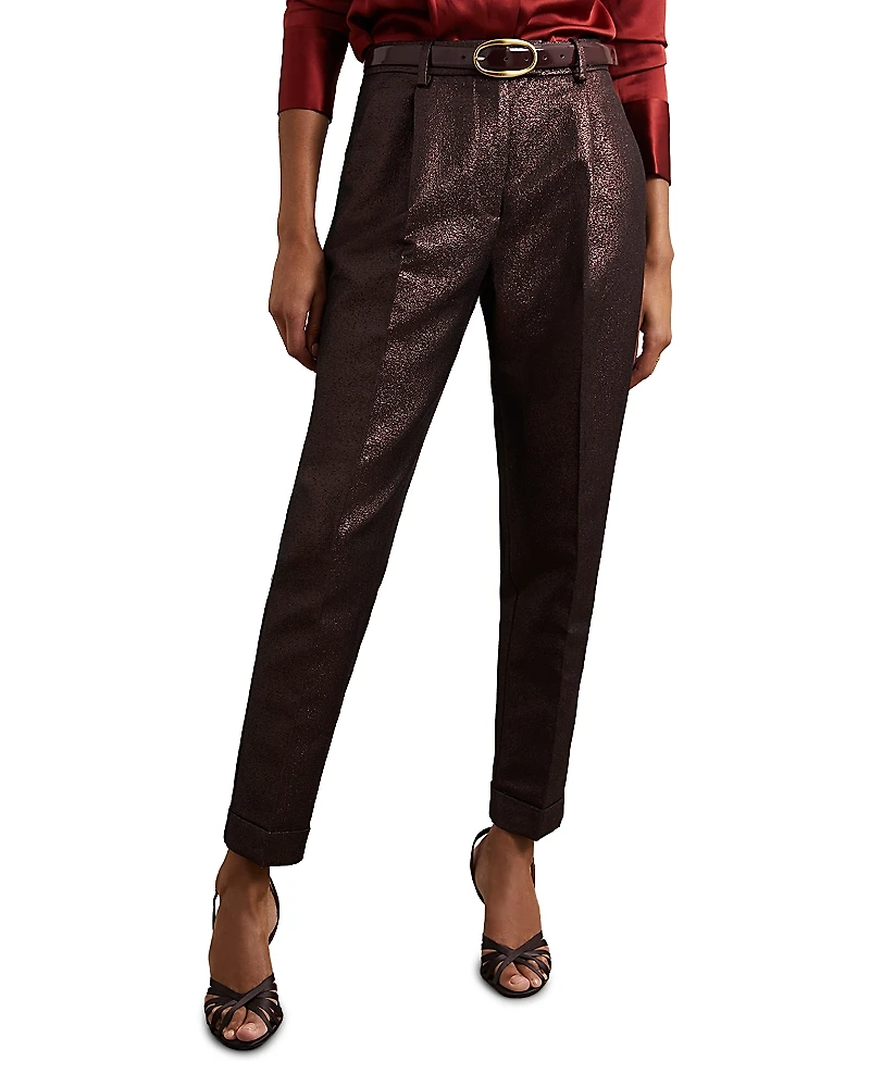 Reiss Sienna Sparkle Tapered Leg Pants