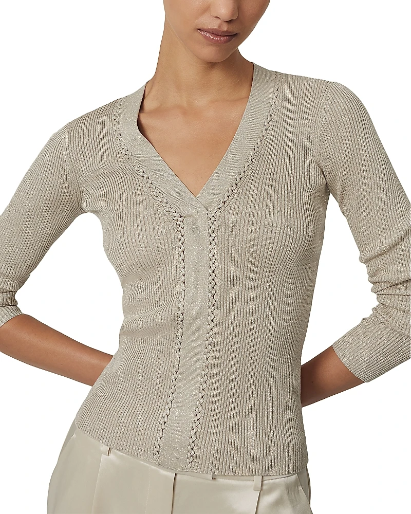 Reiss Lula Metallic Stitch Top