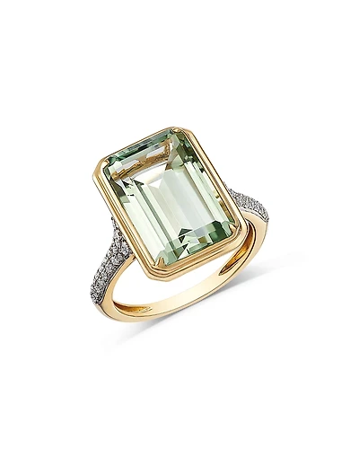 Bloomingdale's Fine Collection Prasiolite & Diamond Ring